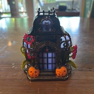 Bath & Body Works Wallflowers Black and Orange Lantern with Pumpkin Accents